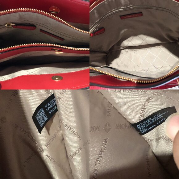 Michael Kors Hope LG Center Zip Flame Satchel Crossbody Shoulder Bag MSRP $468 - Picture 15 of 16